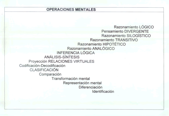 Figura 4 Operaciones mentales