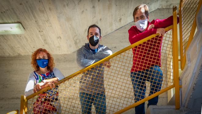 Investigadors del grup SUPRAMOL de la UIB: Neus Piña, Antoni Bauçà i Antoni Frontera - Foto: A.COSTA